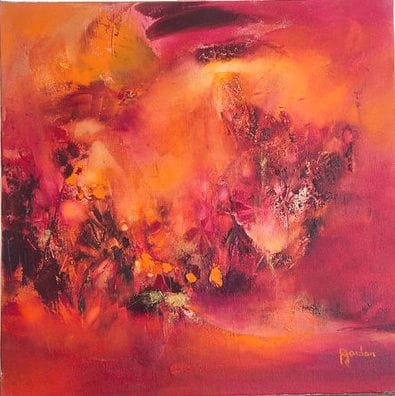 Tableau Abstrait Rouge 209 “Coquelicot”