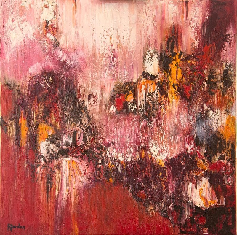 Tableau Abstrait Rouge 3 “Détachement”
