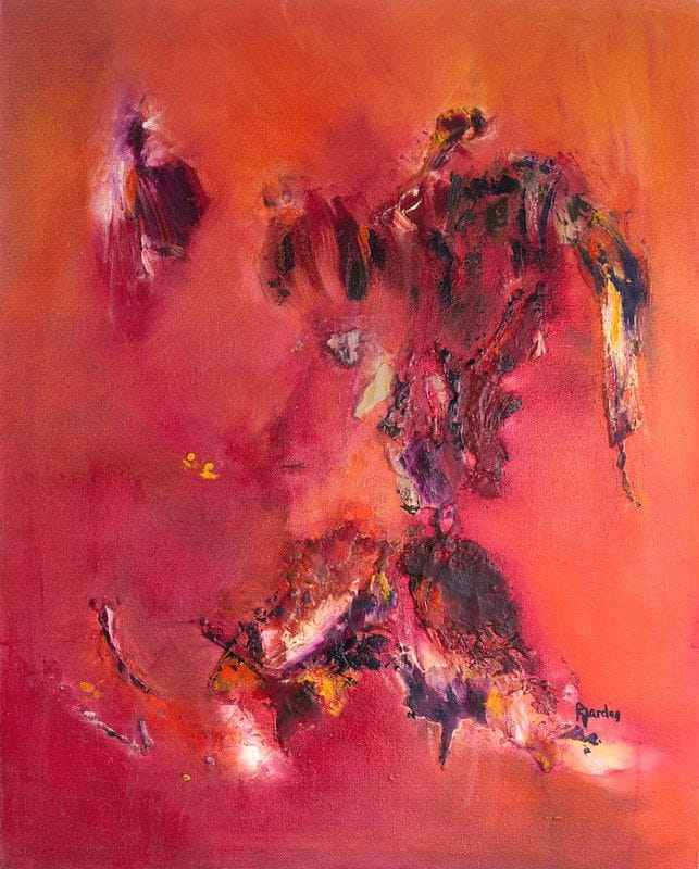 Tableau Abstrait Rouge 216 “Equis”
