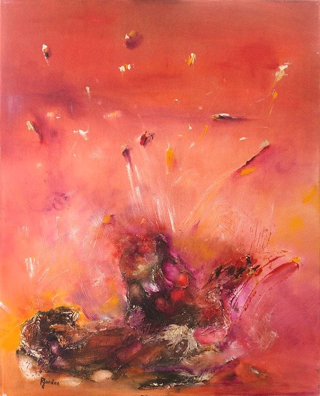 Tableau Abstrait Rouge 72 “Fiesta”