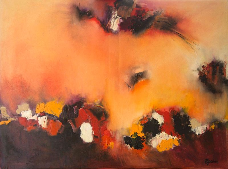 Tableau Abstrait Rouge 18 “Flamboyant”