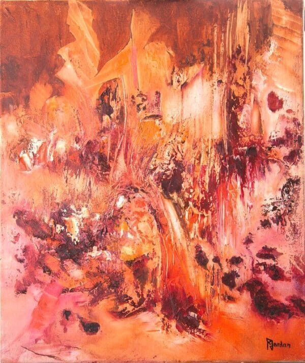 Tableau Abstrait Rouge 6 “Intensité”