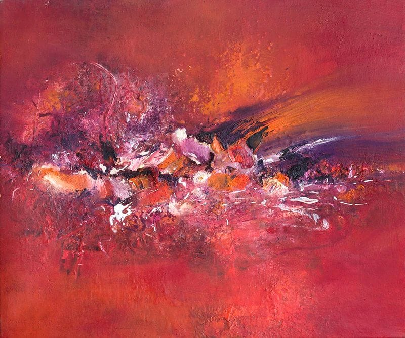 Tableau Abstrait Rouge 219 “Intensité”