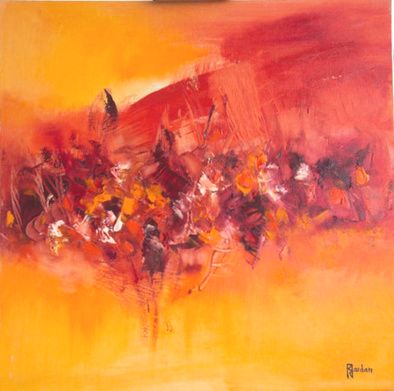 Tableau Abstrait Rouge 208 “Jaguar”