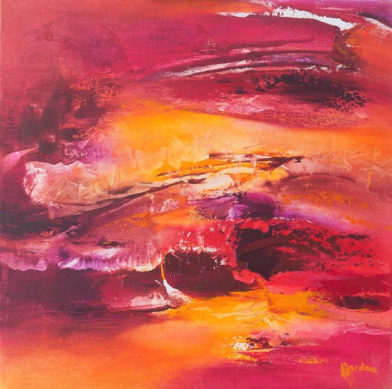 Tableau Abstrait Rouge 104 “Magma”