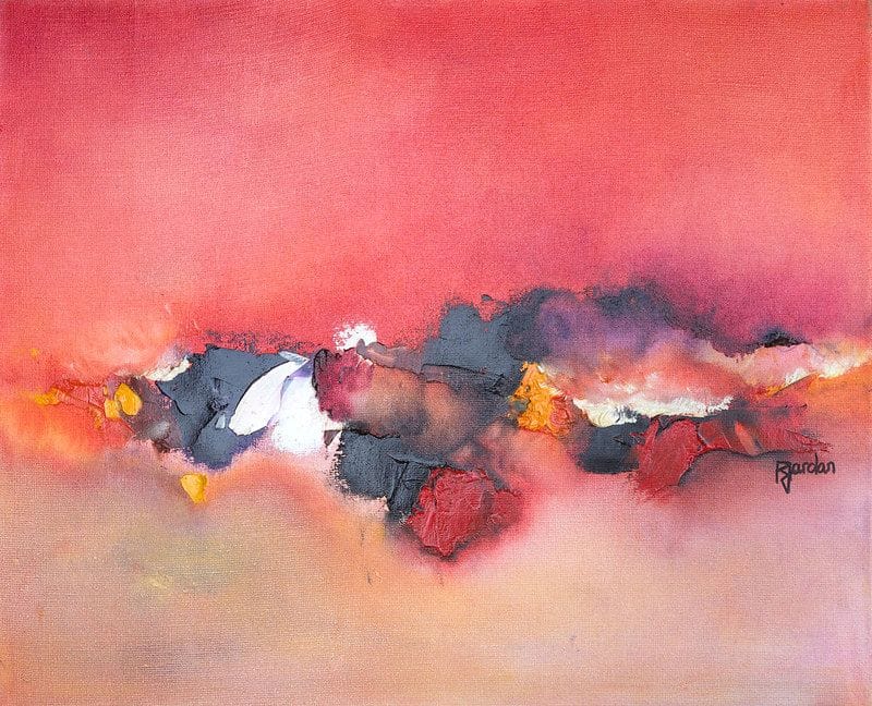 Tableau Abstrait Rouge 183 “Nuage”