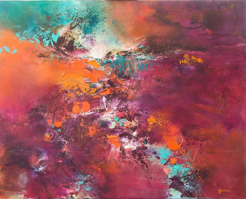 Tableau Abstrait Rouge 27 “Plénitude”