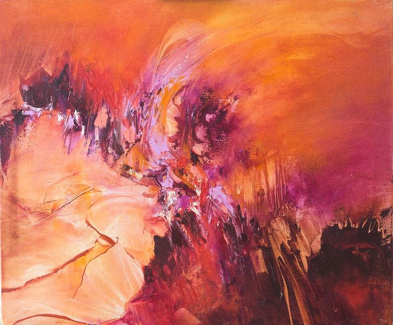 Tableau Abstrait Rouge 113 “Symbiose”
