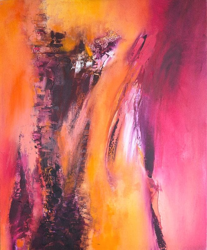 Tableau Abstrait Rouge 166 “Tour des Contrastes”