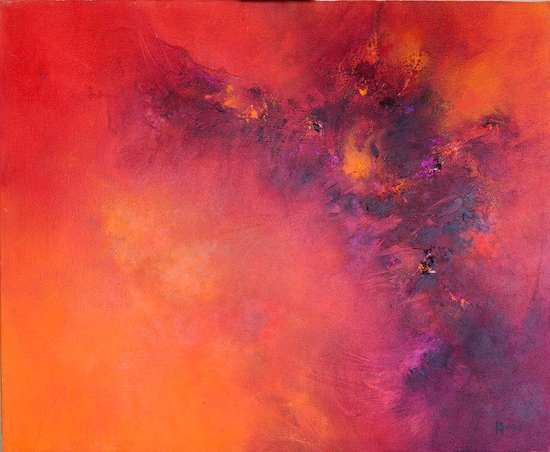 Tableau Abstrait Rouge 125 “Ultraviolet”