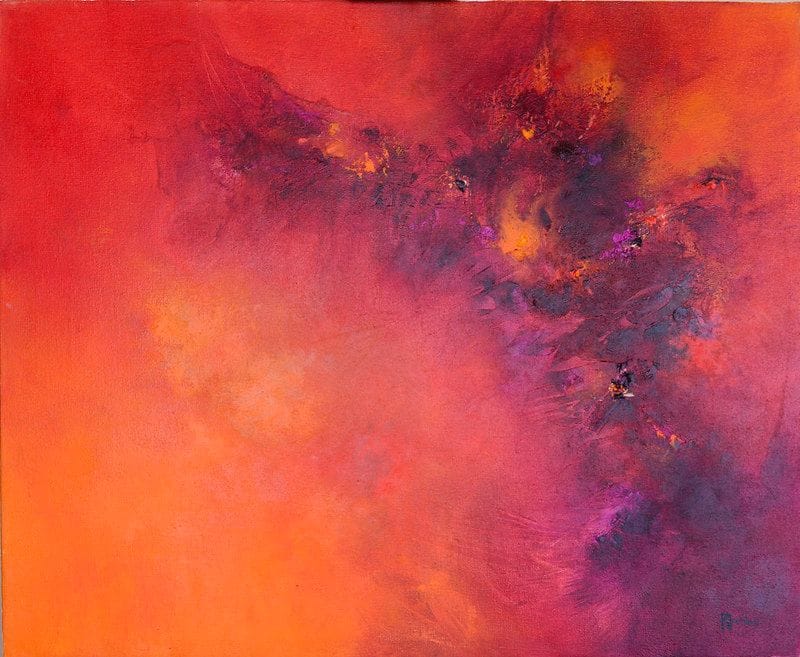 Tableau Abstrait Rouge 125 “Ultraviolet”