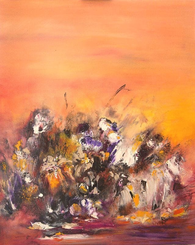 Tableau Abstrait Rouge 44 “Uluru”