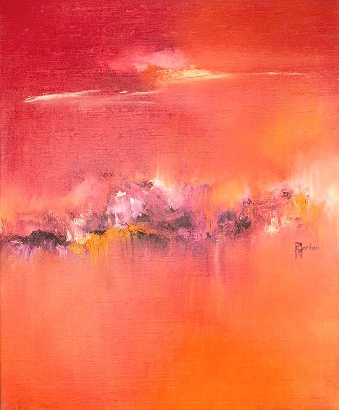 Tableau Abstrait Rouge 160 “Vent Ardent”