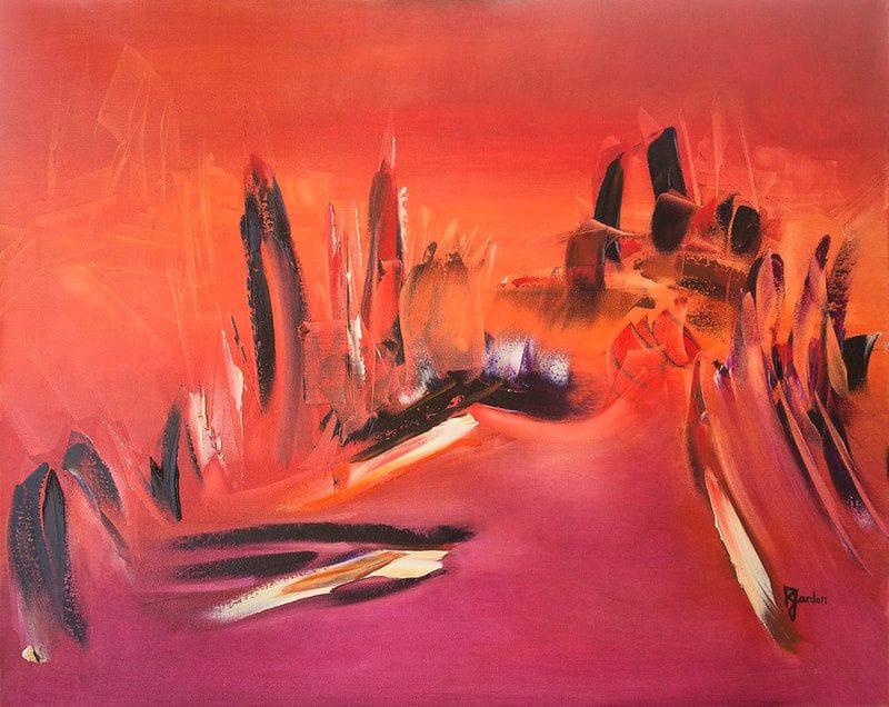 Tableau Abstrait Rouge 54 “Vision”