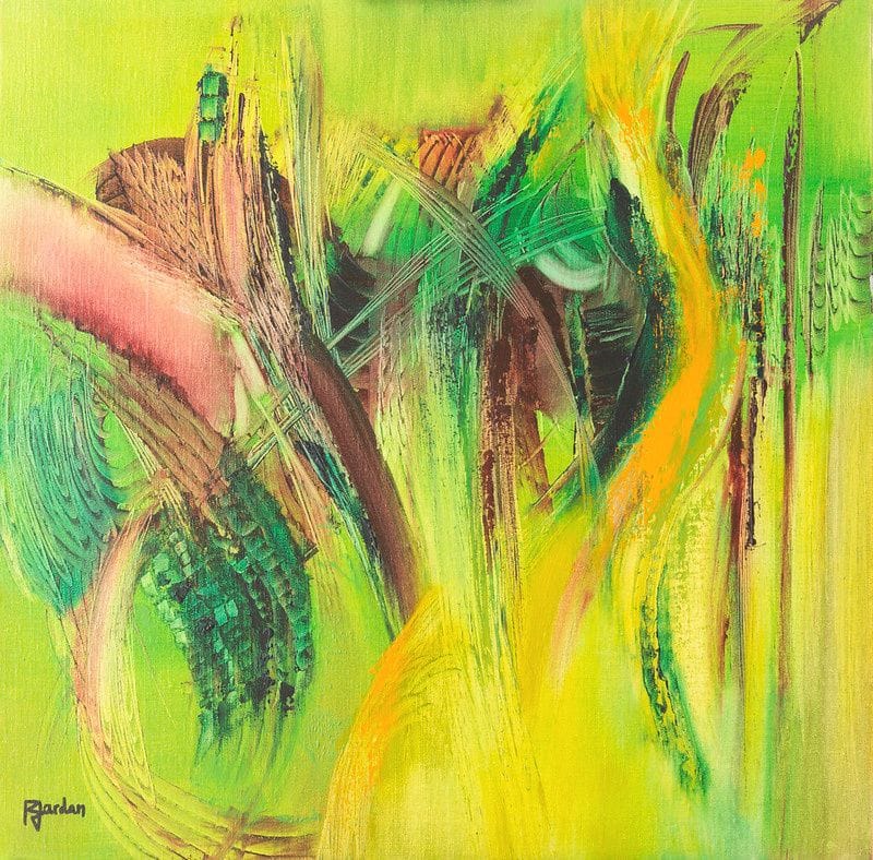 Tableau Abstrait Vert 110 “Algue”