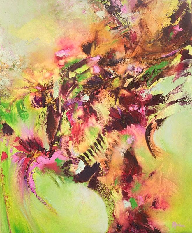 Tableau Abstrait Vert 90 “Arbre De Vie”