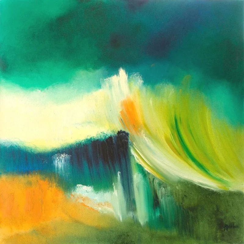 Tableau Abstrait Vert 73 “Envol”