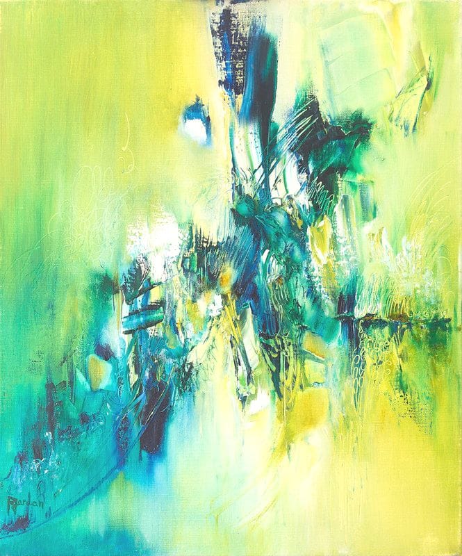 Tableau Abstrait Vert 68 “Évasion”