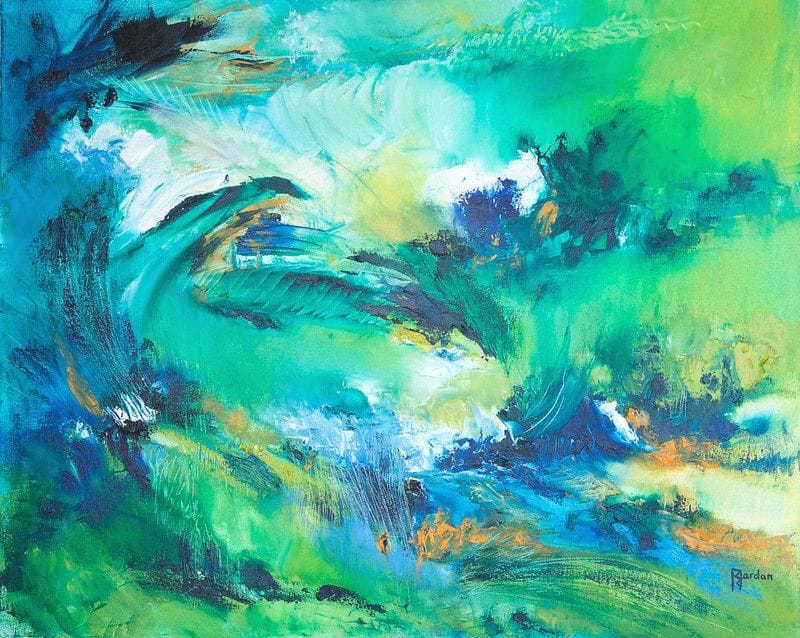 Tableau Abstrait Vert 123 “Nature”