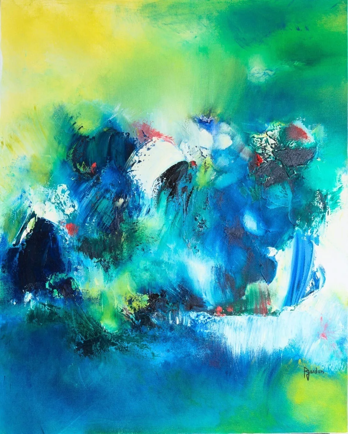 Tableau Abstrait Vert 236 “Printemps”
