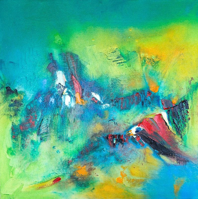 Tableau Abstrait Vert 187 “Temple Naturel”