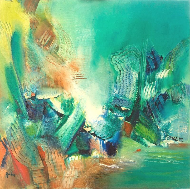 Tableau Abstrait Vert 79 “Vibration”